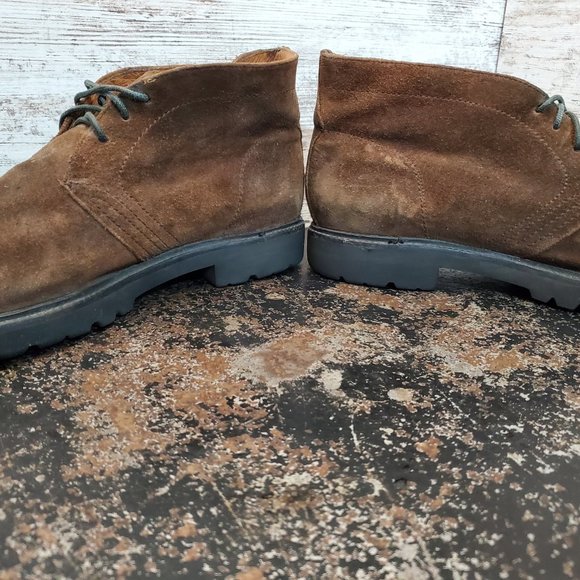 Frye Edwin Chukka Boots Sz 13 M Used Brown Suede Rugged Distressed 87160 - Picture 9 of 14